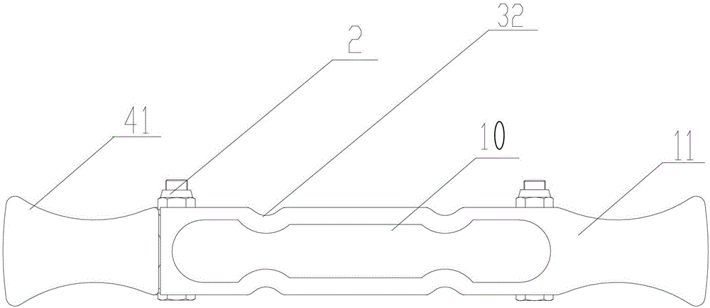 Split scraper assembly and conveying equipment