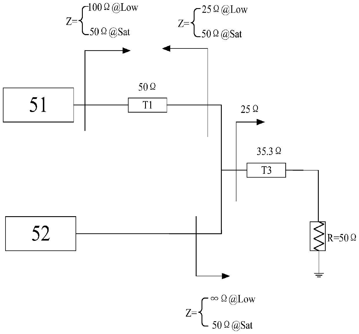 Novel combined broadband Doherty power amplifier and design method thereof