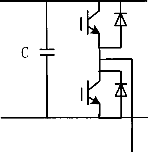 Frequency variable speed-adjusting device for both end power supplying multi-phase AC motor