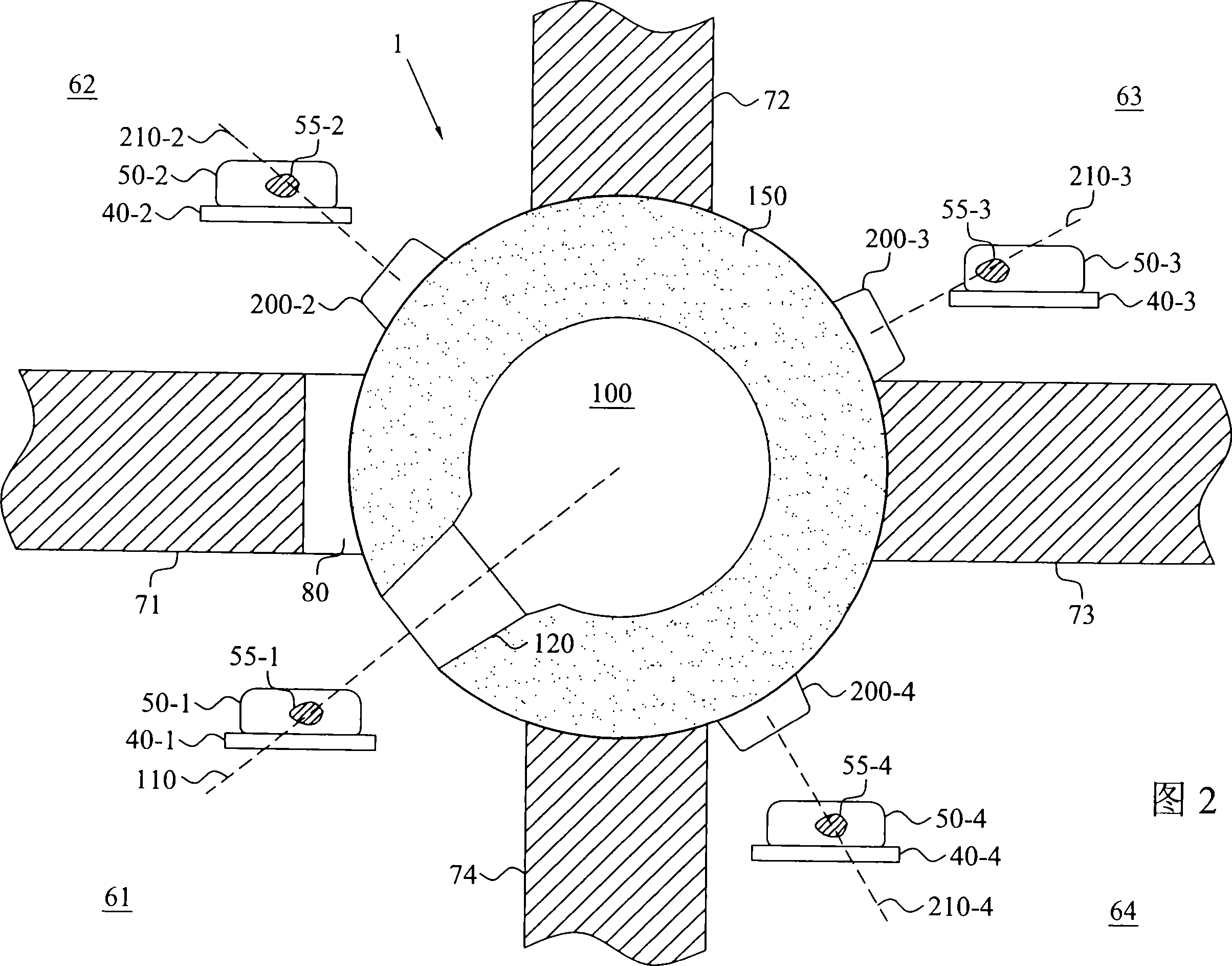 Multiple room radiation treatment system