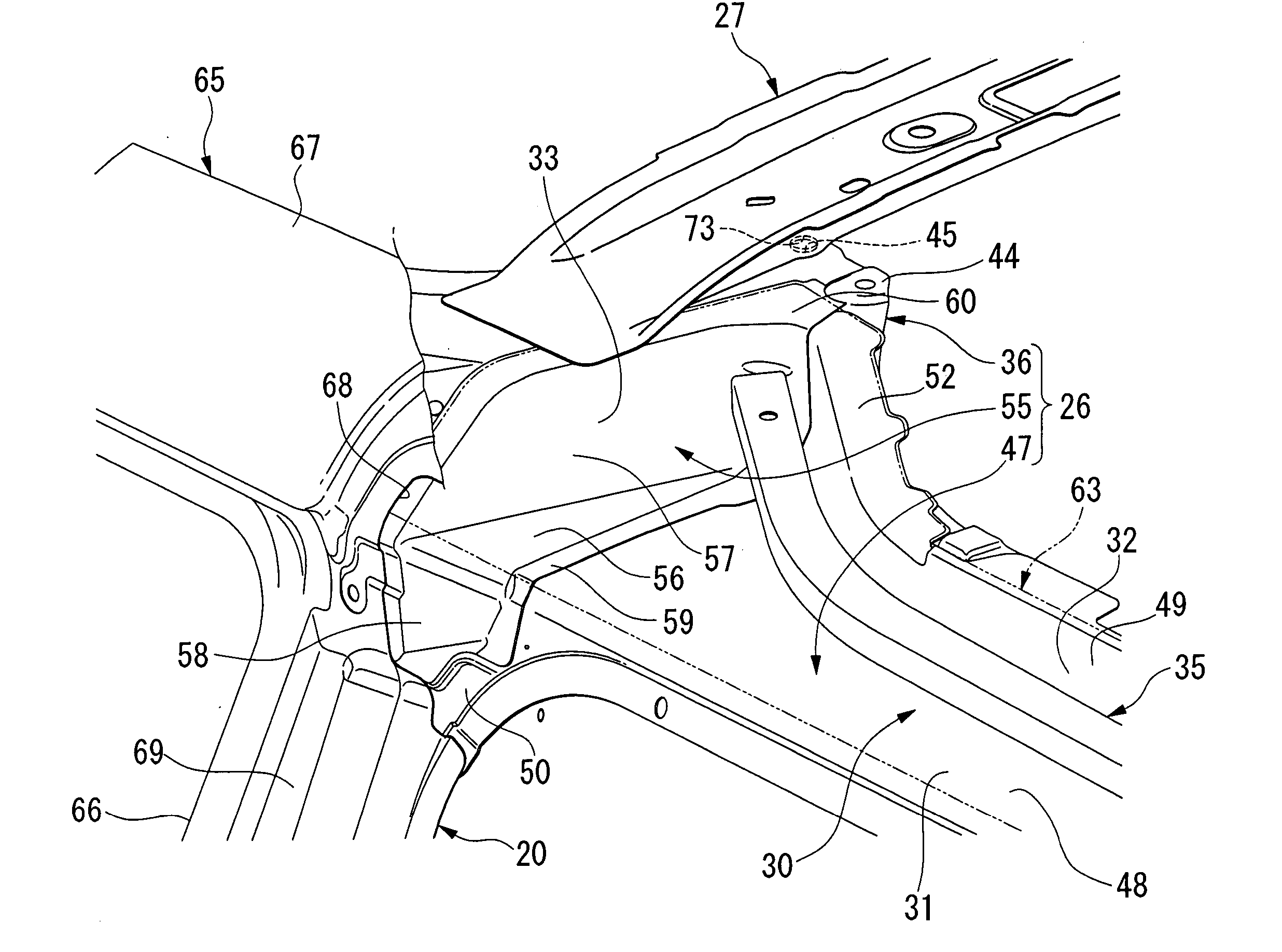 Vehicle upper body structure