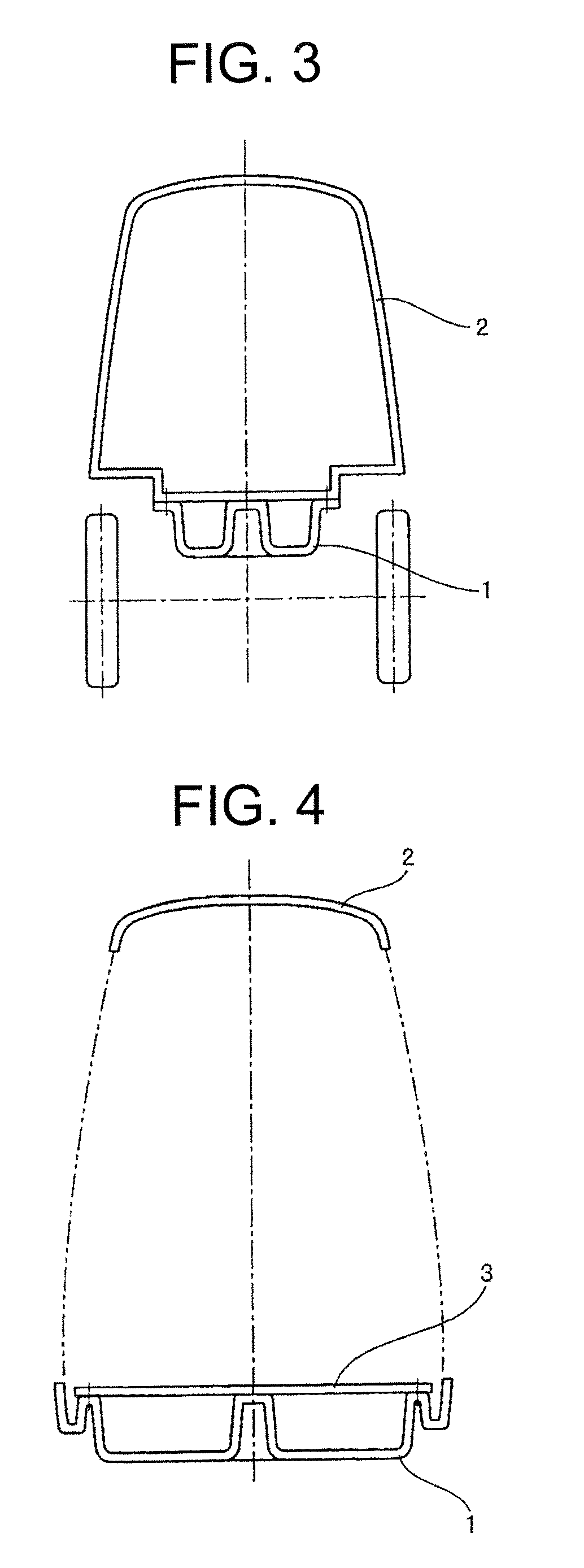 Vehicle of monocoque construction formed from thermoplastic resin members