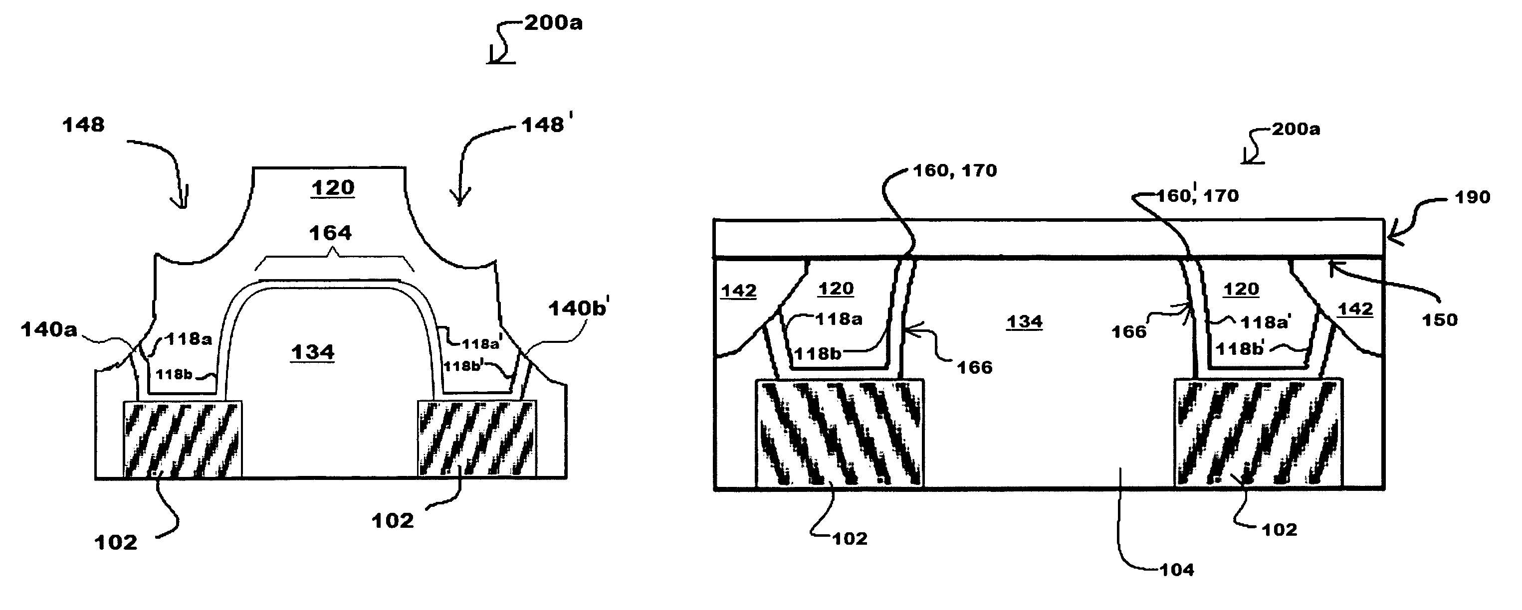 Planar segmented contact