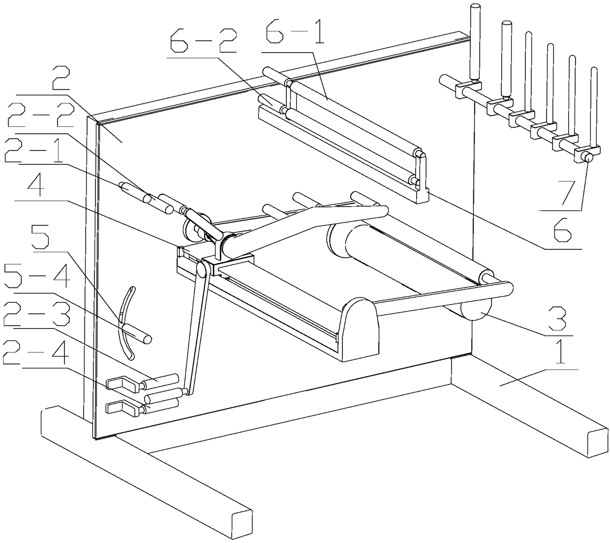 Raw material rewinding mechanism