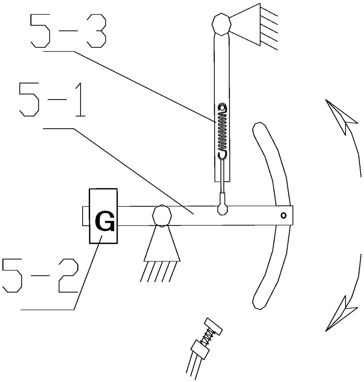 Raw material rewinding mechanism