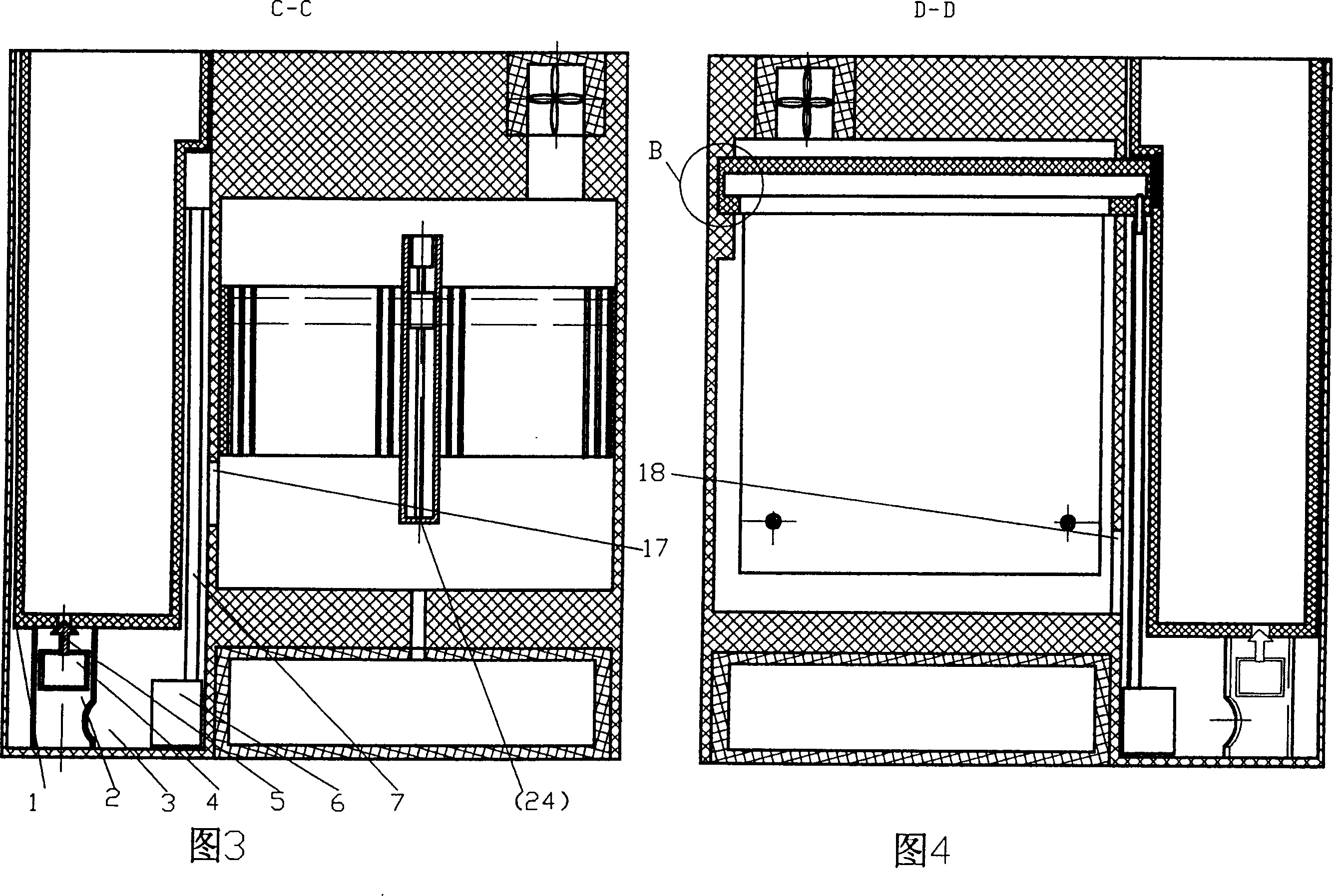 Sea water evaporating water-producing apparatus