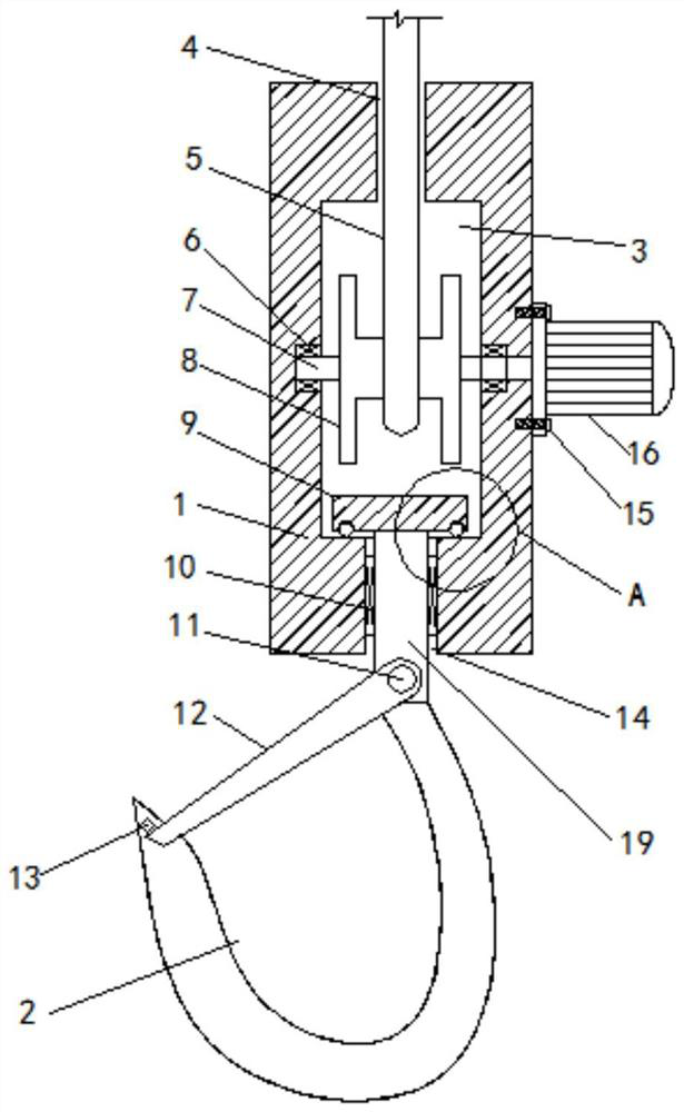 Novel special lifting hook for crane