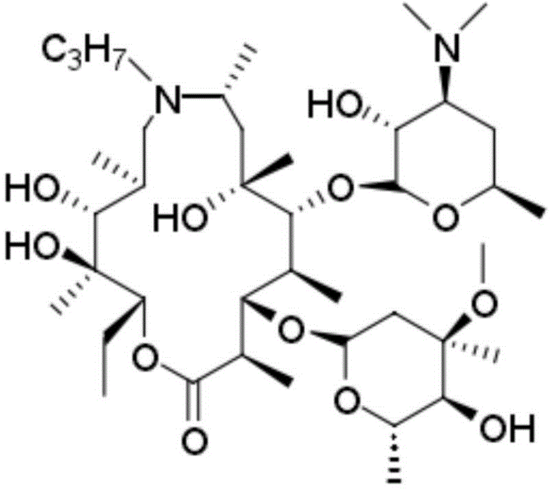 Content detection method of gamithromycin