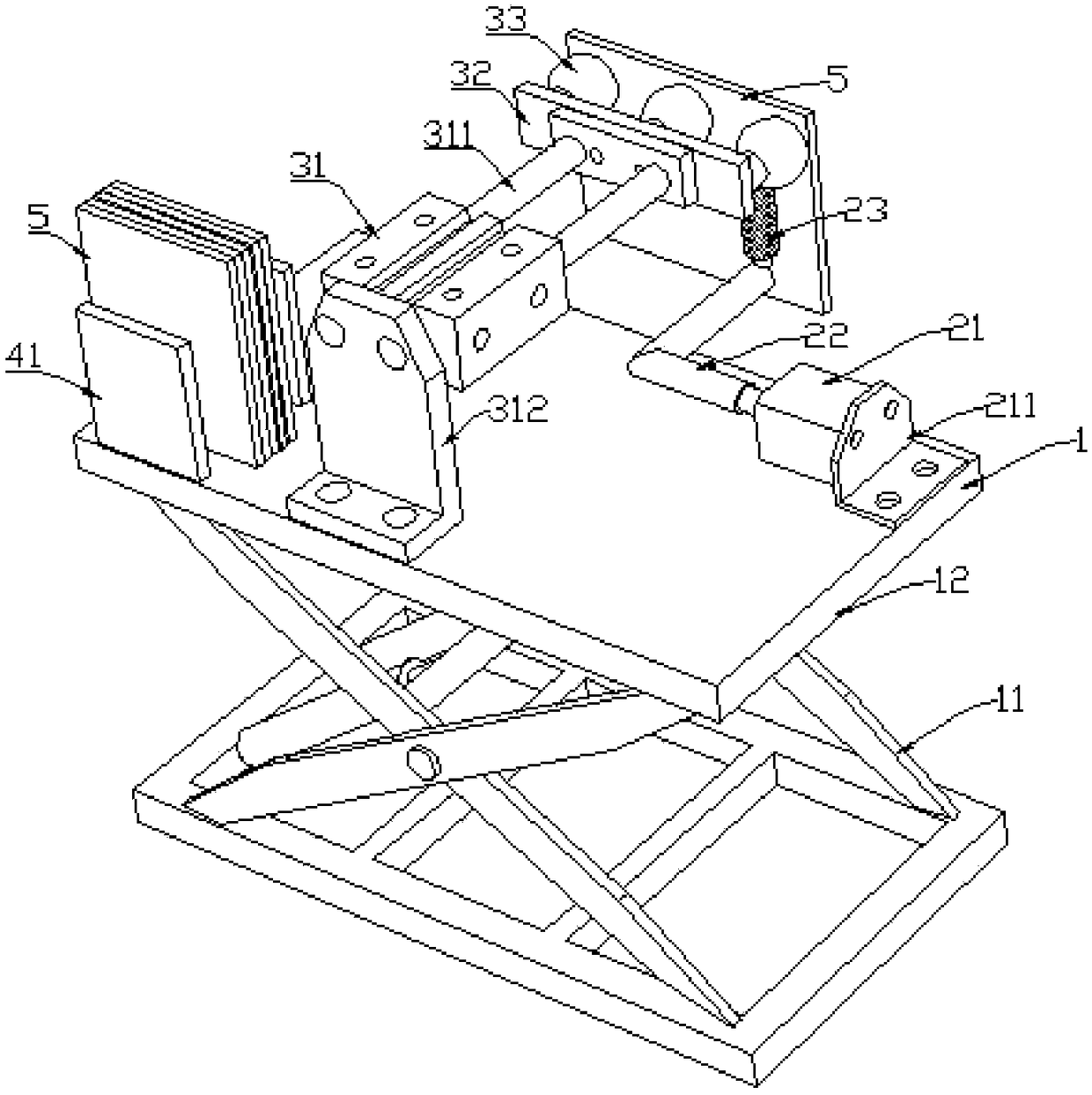 Automatic tile fixing machine for wall surface