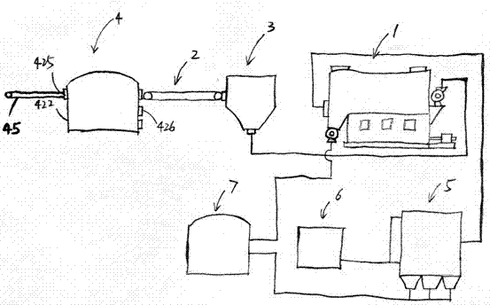 Production line used for drying coal slime