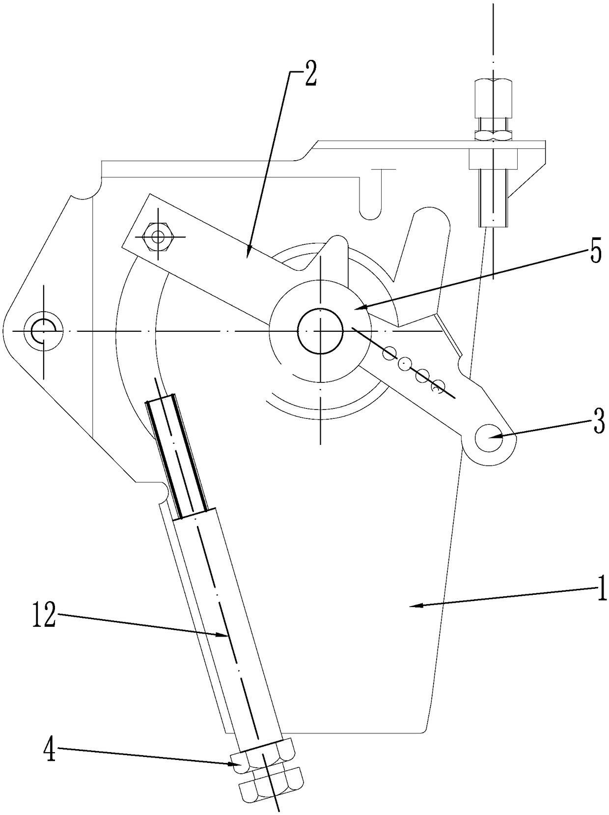 Mechanical speed regulating actuator for single-cylinder air-cooled diesel engine