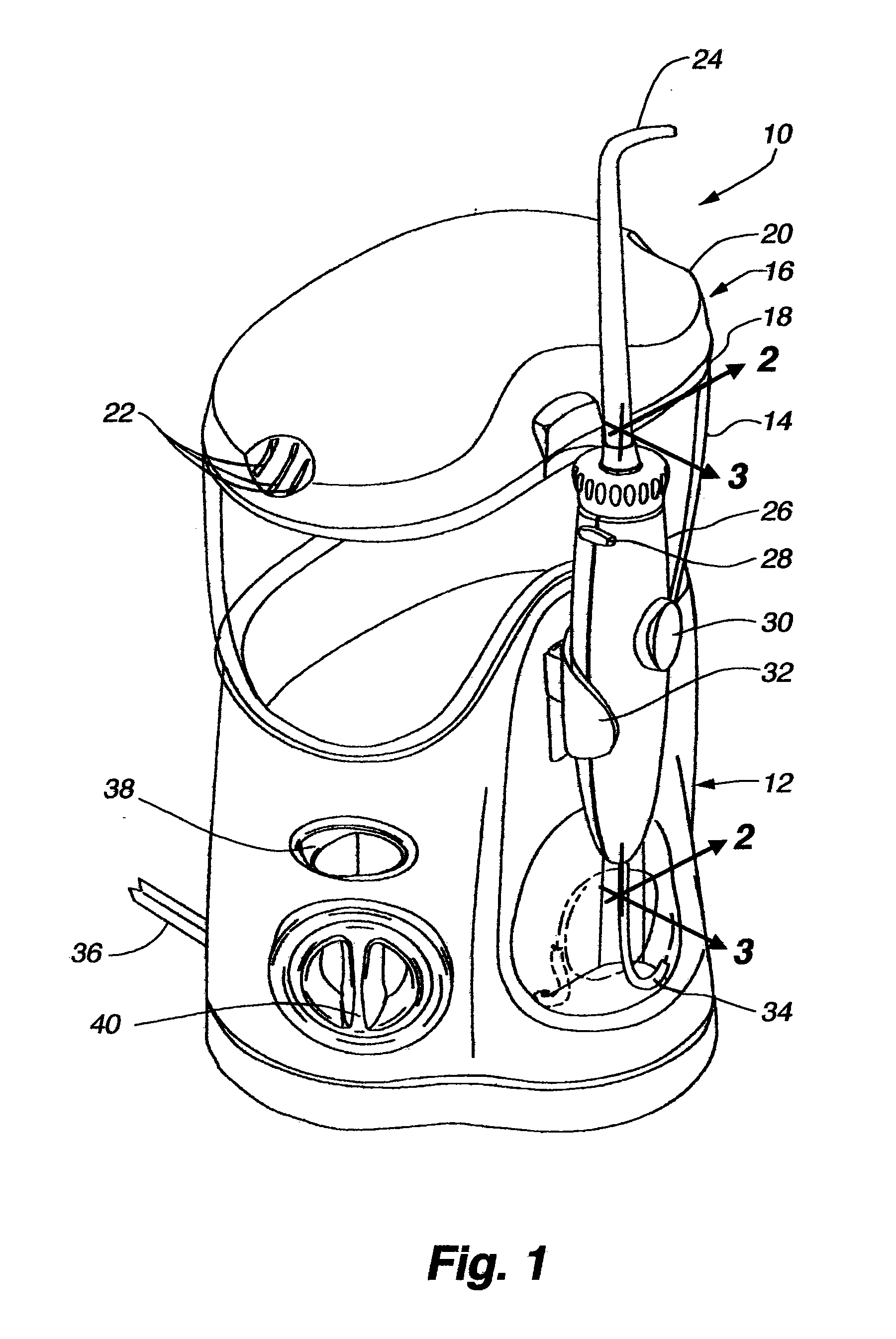 Pump for dental water jet