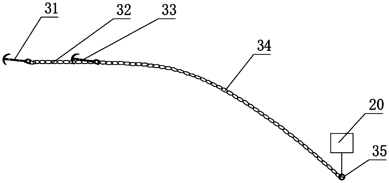 Slope wave flow measuring device and deployment method based on seabed foundation