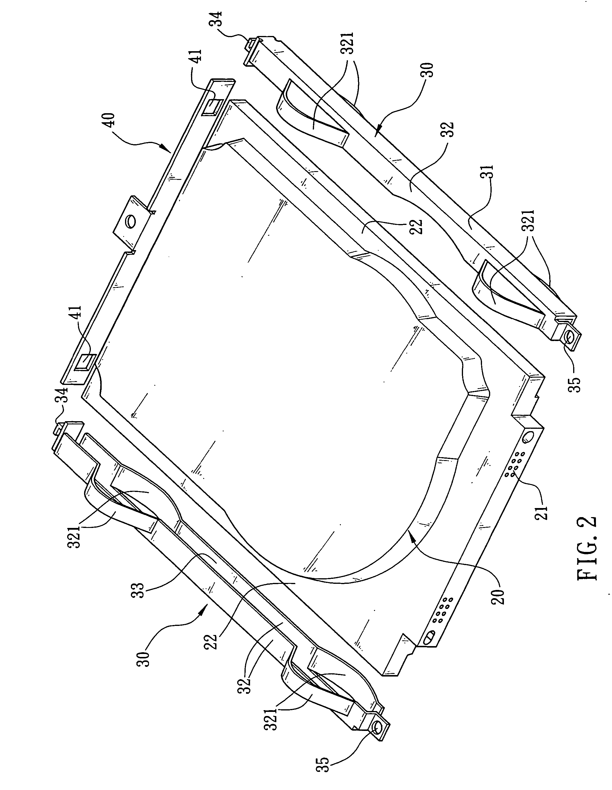 Grounding part of hard disk against EMI and shock