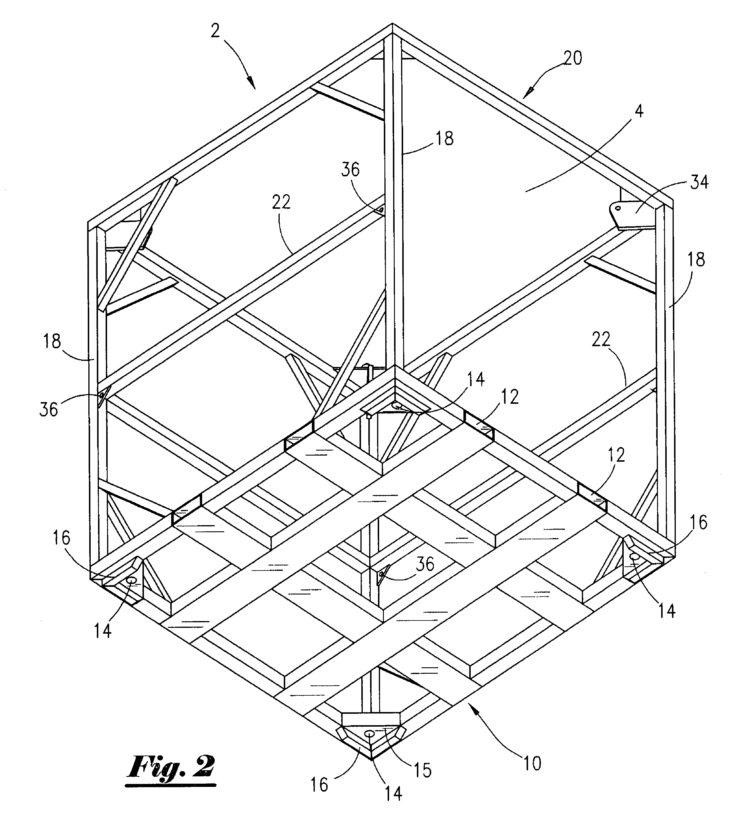 Cargo container cradle