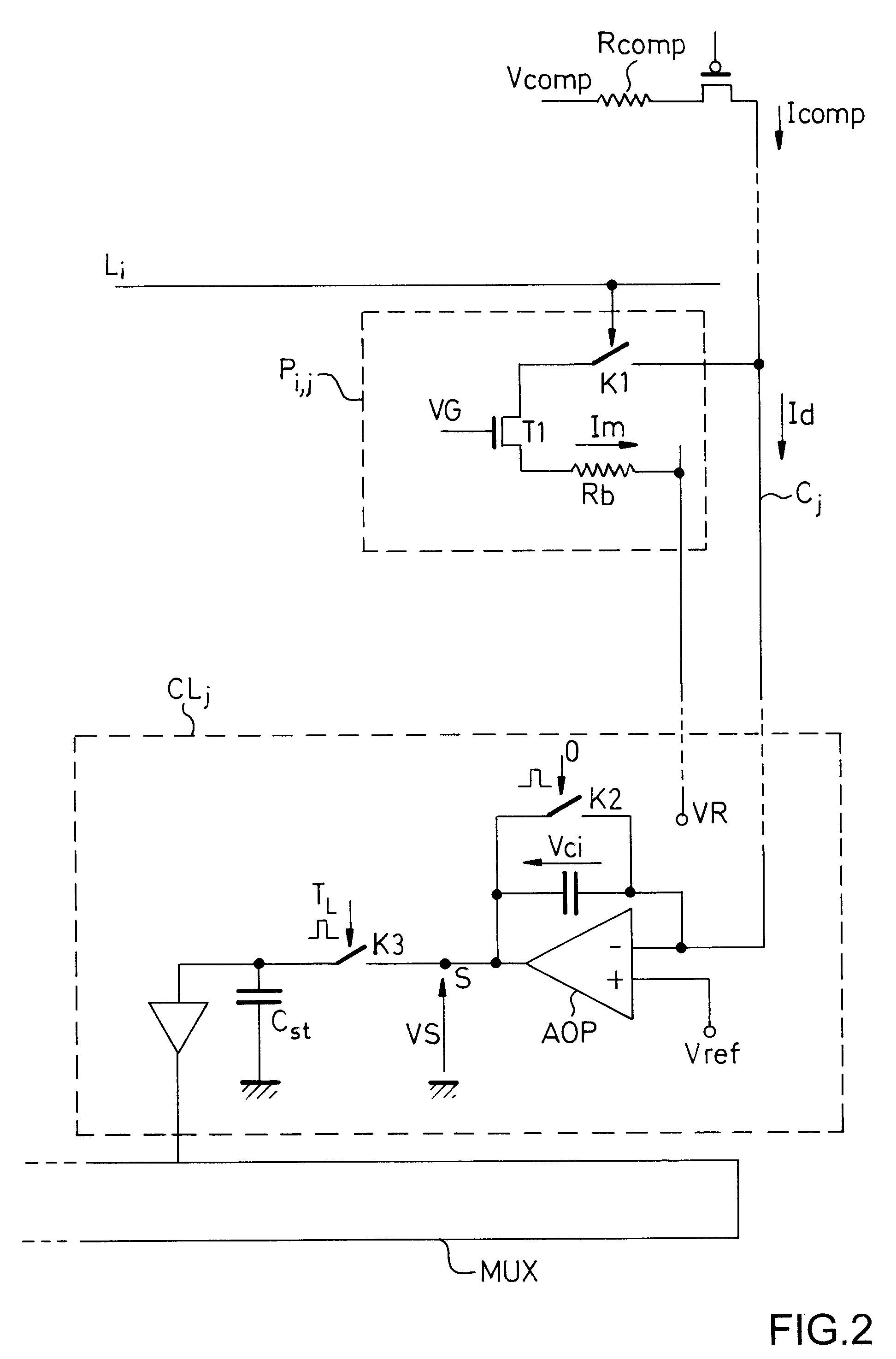 Matrix thermal image sensor with bolometric pixel and method of reducing spatial noise