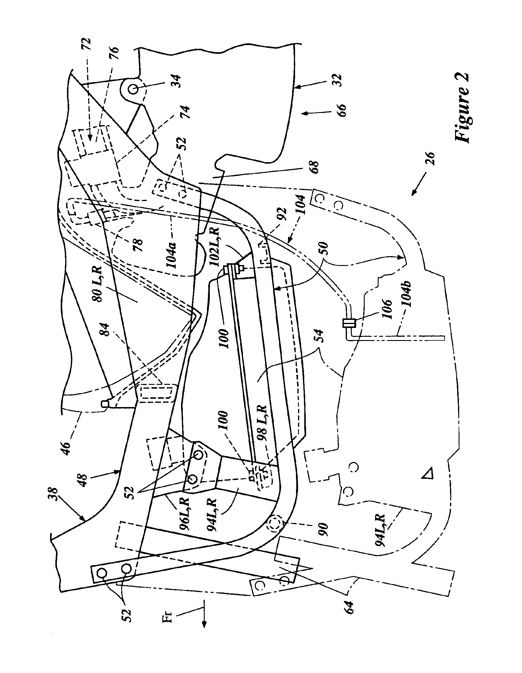 Frame assembly for scooter-type vehicle