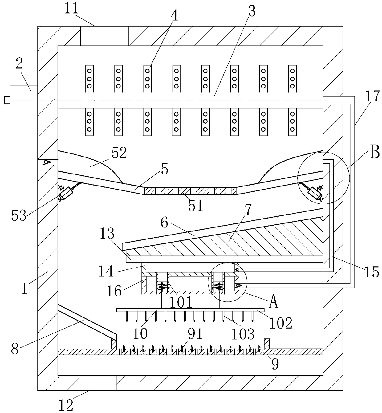 Urban solid waste treatment device