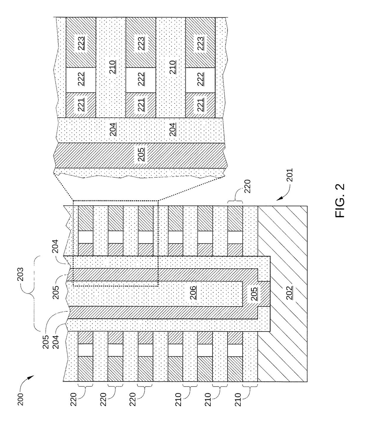 Charge-trap layer separation and word-line isolation in a 3-d NAND structure