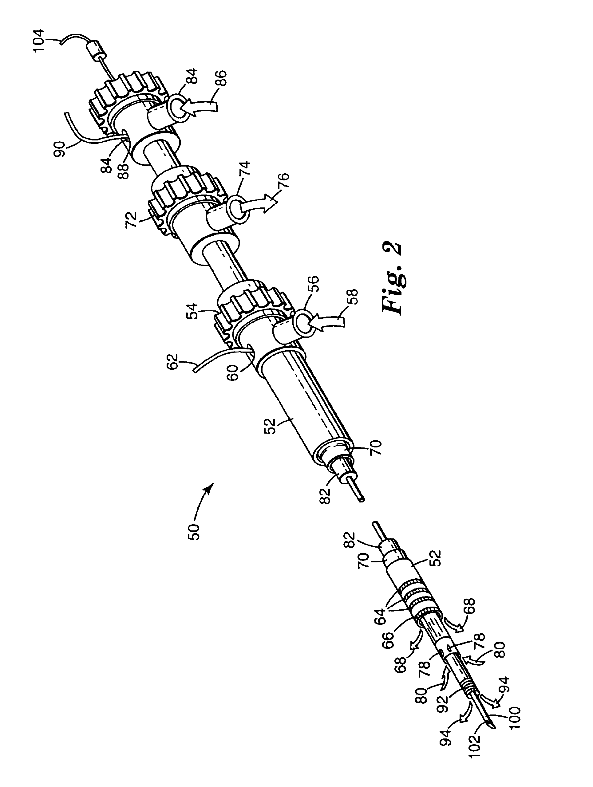 Method and apparatus for creating a bi-polar virtual electrode used for the ablation of tissue