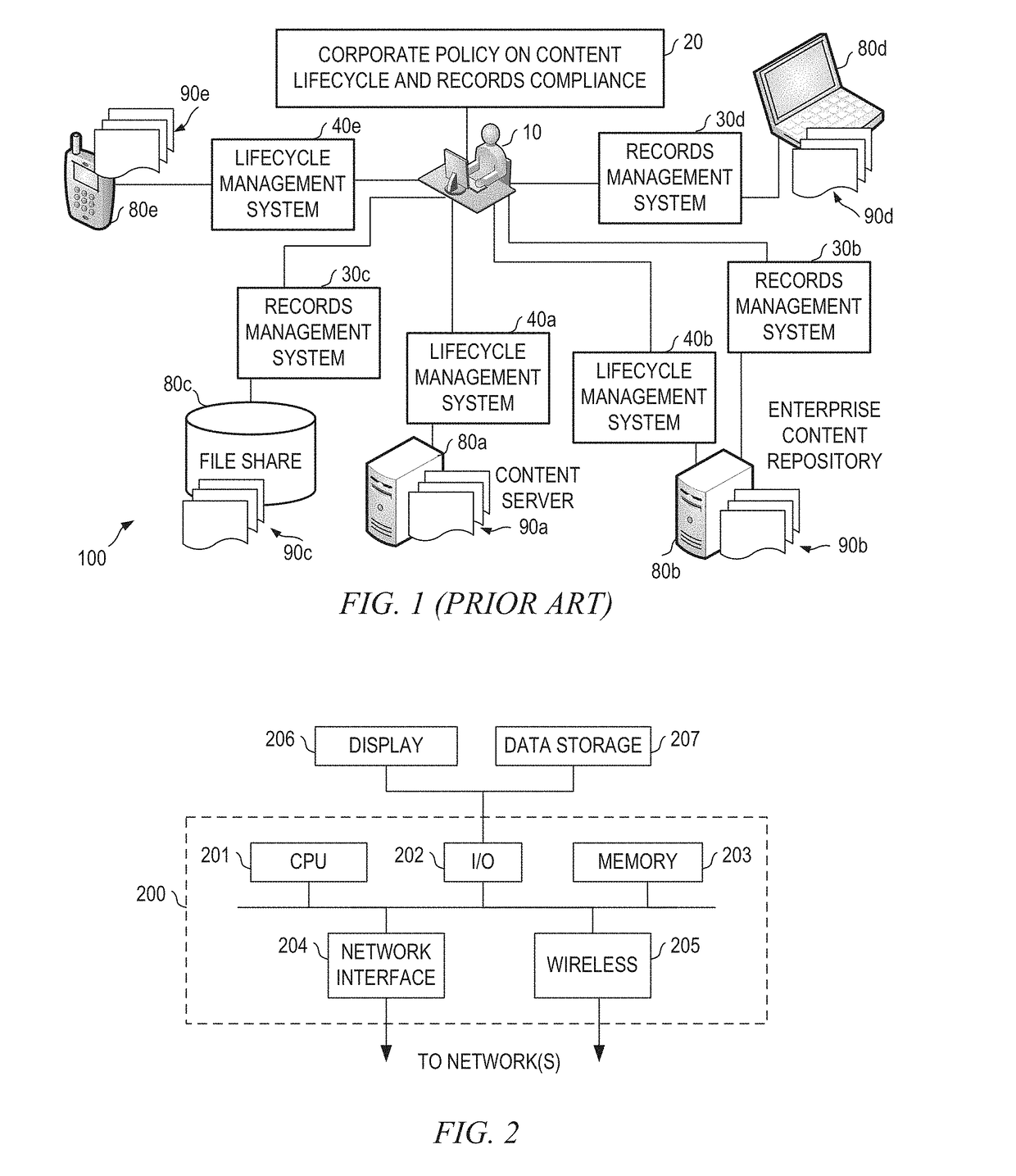 Systems and methods for in-place records management and content lifecycle management