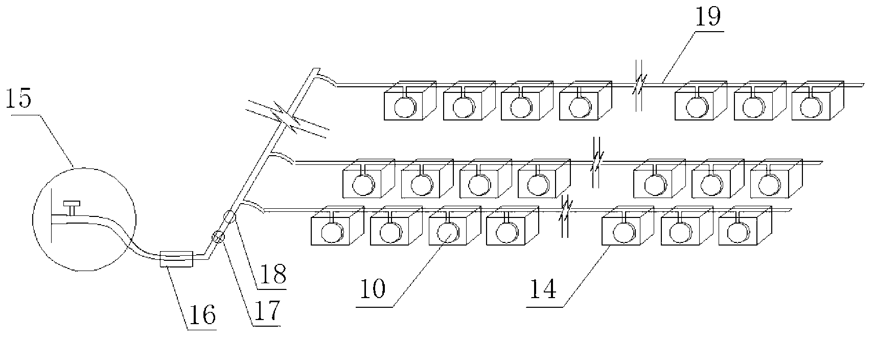 Automatic irrigation decision system based on negative head water control water supply