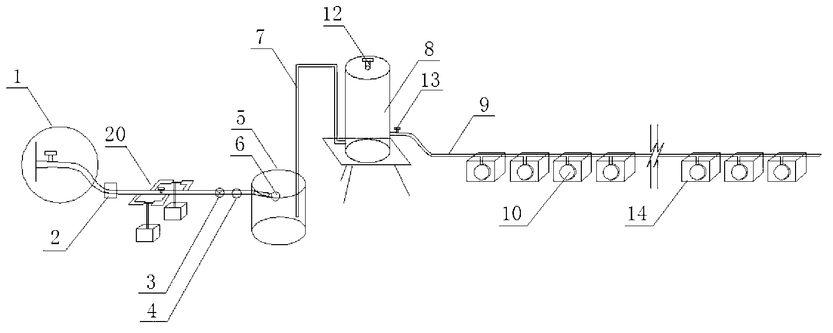 Automatic irrigation decision system based on negative head water control water supply