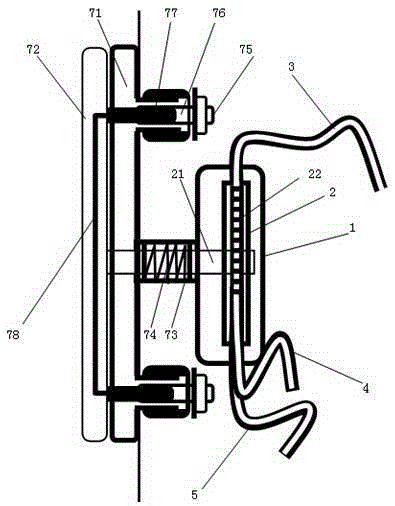 Online optical detection sensing device for electric secondary pressure plate position of substation