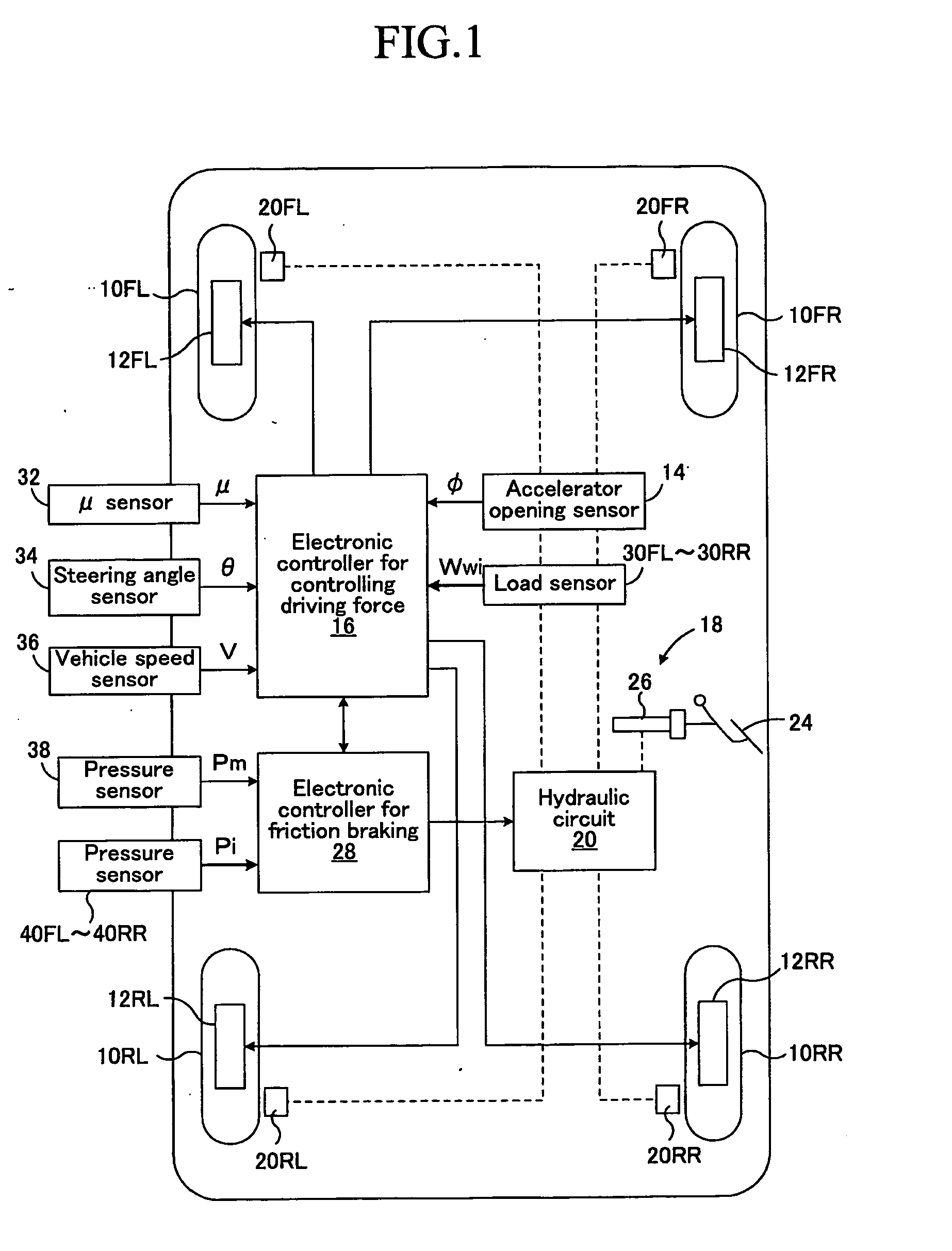 Vehicle braking/driving force control apparatus