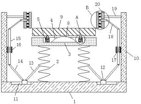 Mechanical equipment clamping conversion type vibration attenuation method