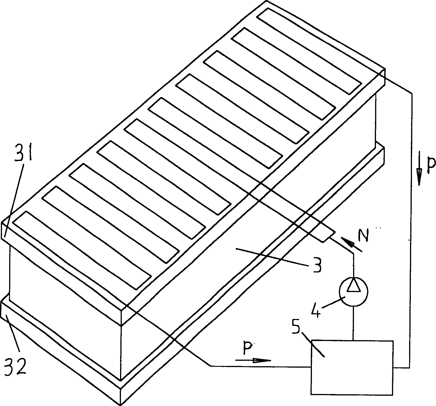 Cold balance and structure of hot pressing plate and working crossbeam of large-format hot press