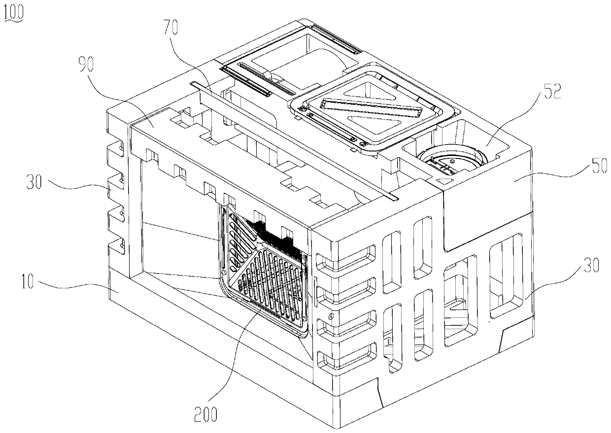 Range hood packaging structure