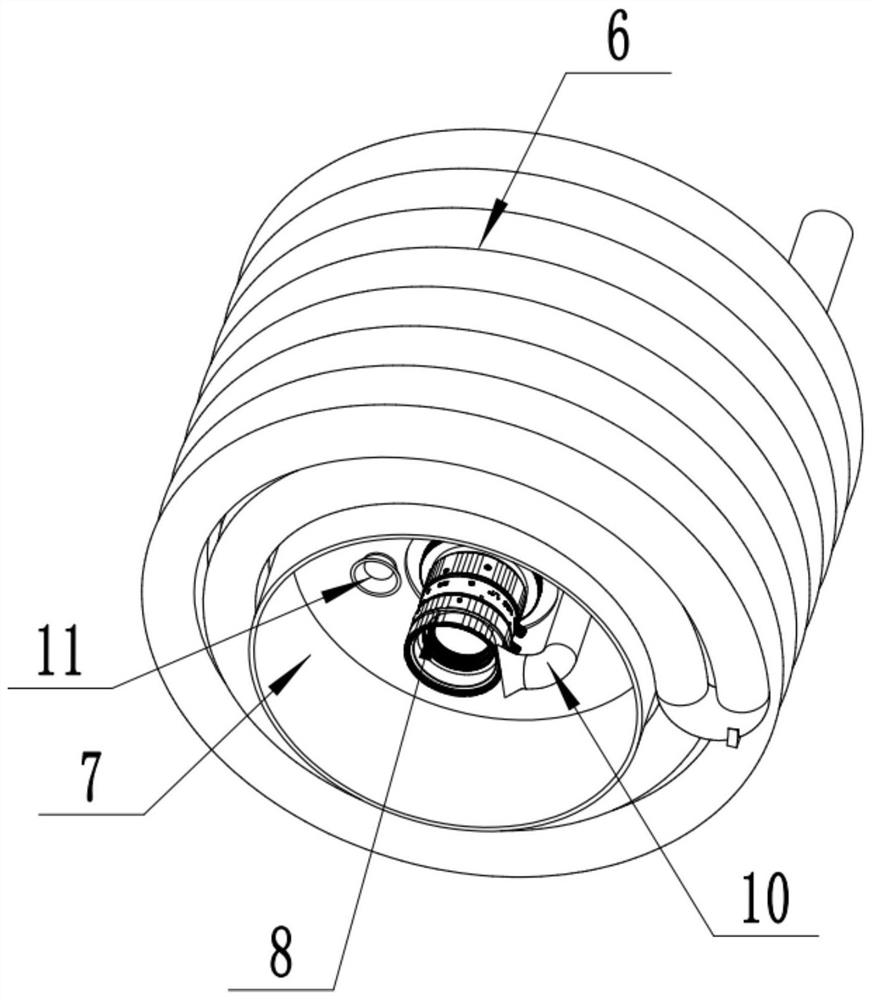 Water cooling and automatic dust removal device for camera