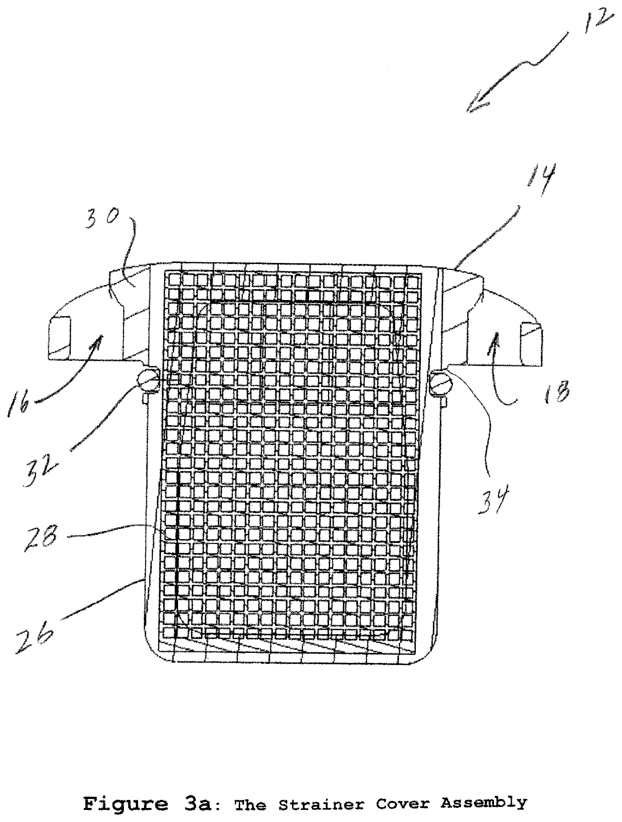 Snap on strainer with side-slide cleaning