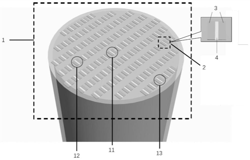 A perovskite-based cspbbr  <sub>3</sub> Heterojunction fiber end face mode field analyzer