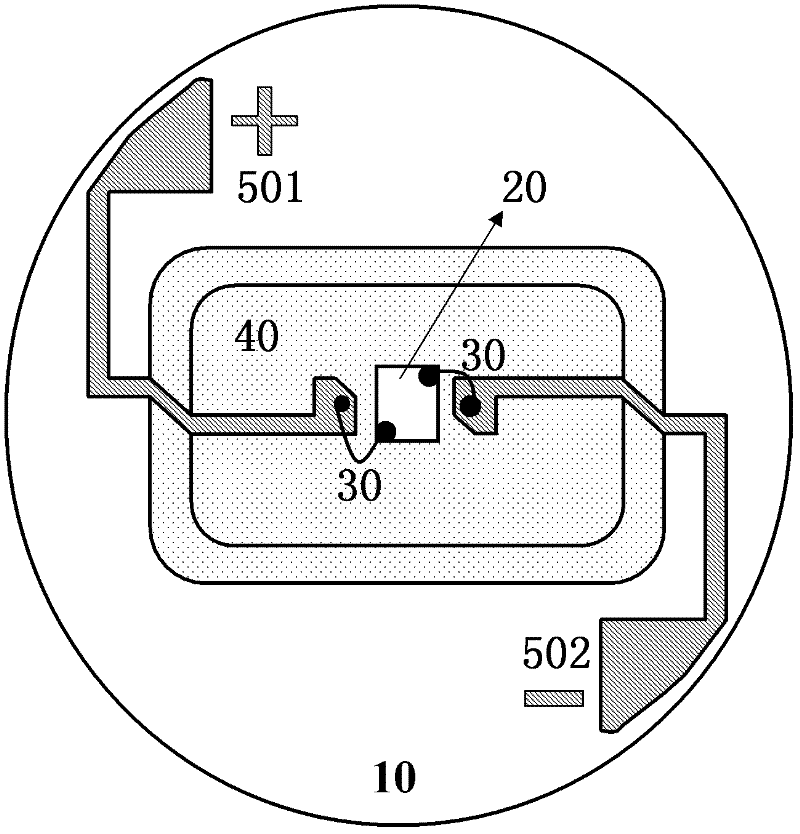 LED (Light Emitting Diode) packaging structure using rear earth element doped transparent ceramic as base