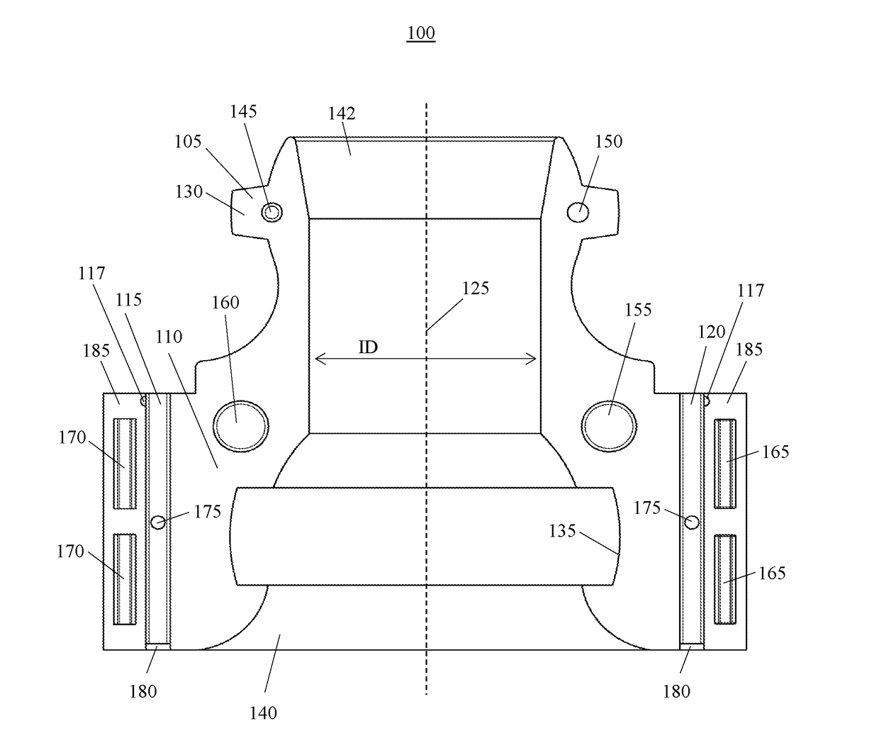 Non-metallic vertebrae bend restrictor and vertebrae end piece