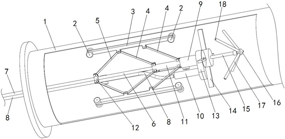 Self-walking type barrel cleaning device