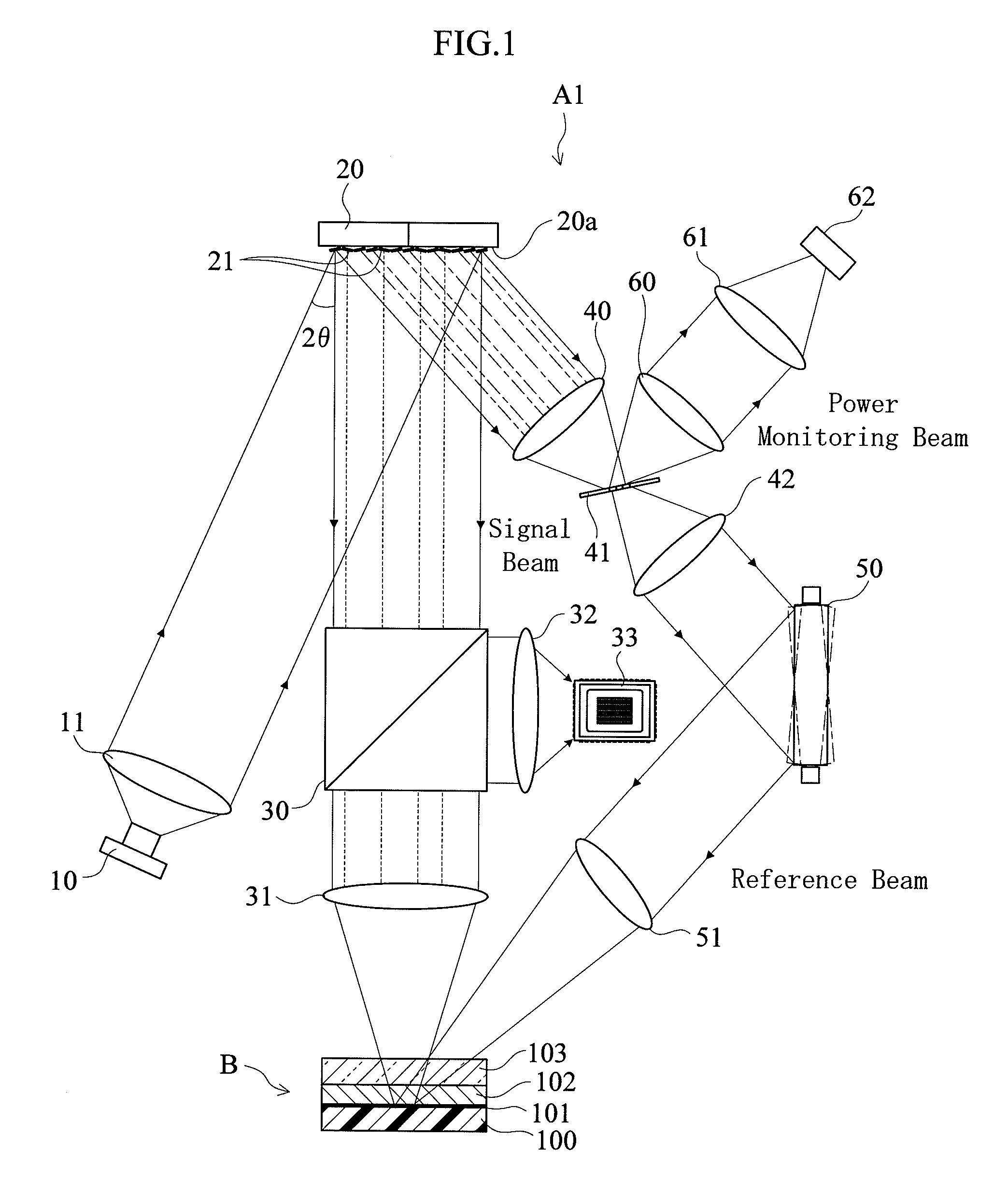 Hologram recording device