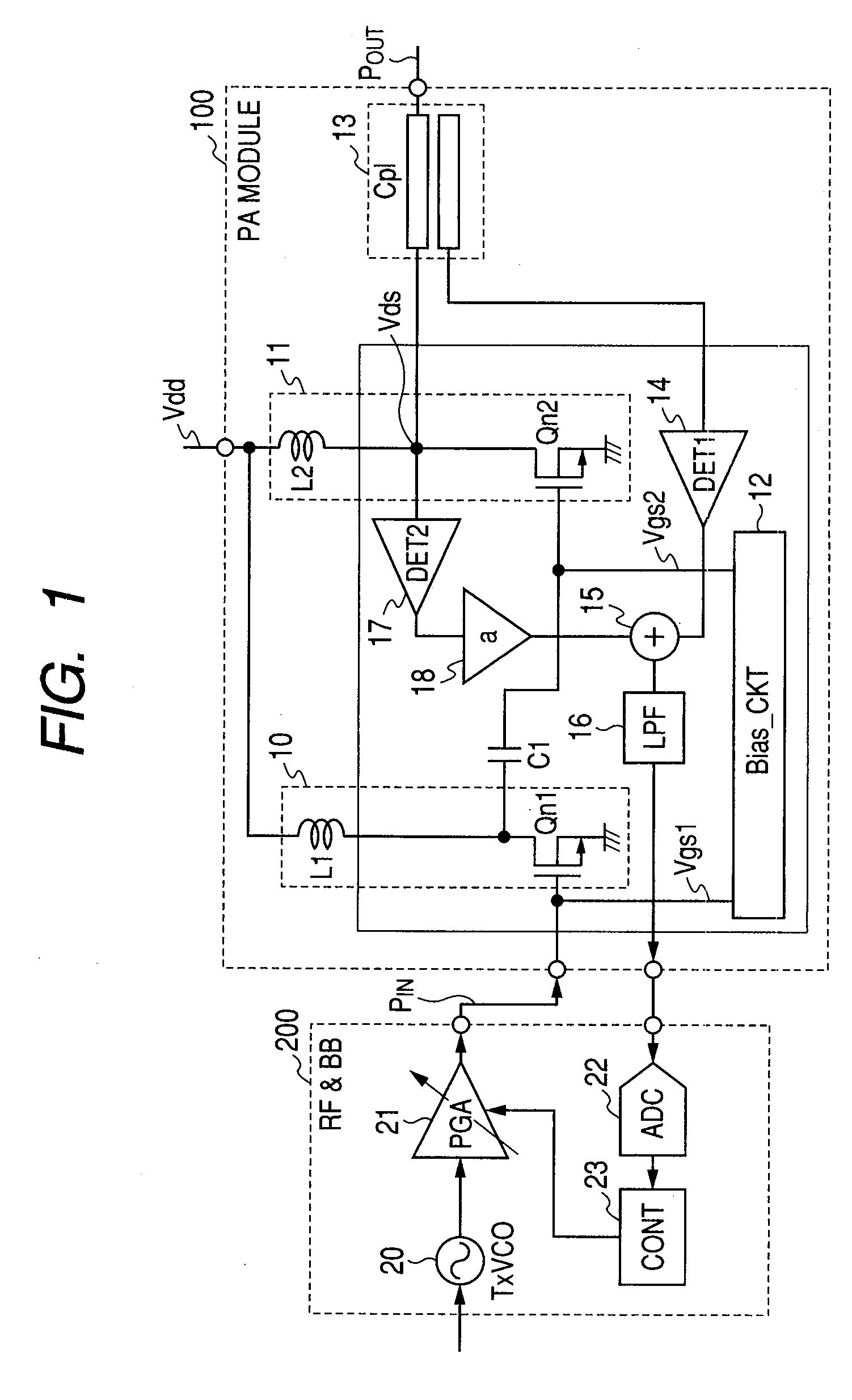 Radio frequency (RF) power amplifier and RF power amplifier apparatus