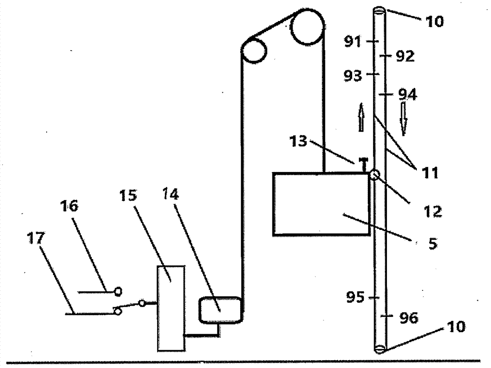 Elevator device free of traveling cable and still capable of being used during power outage of building