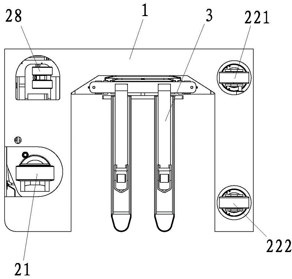 Walking mechanism of piling car