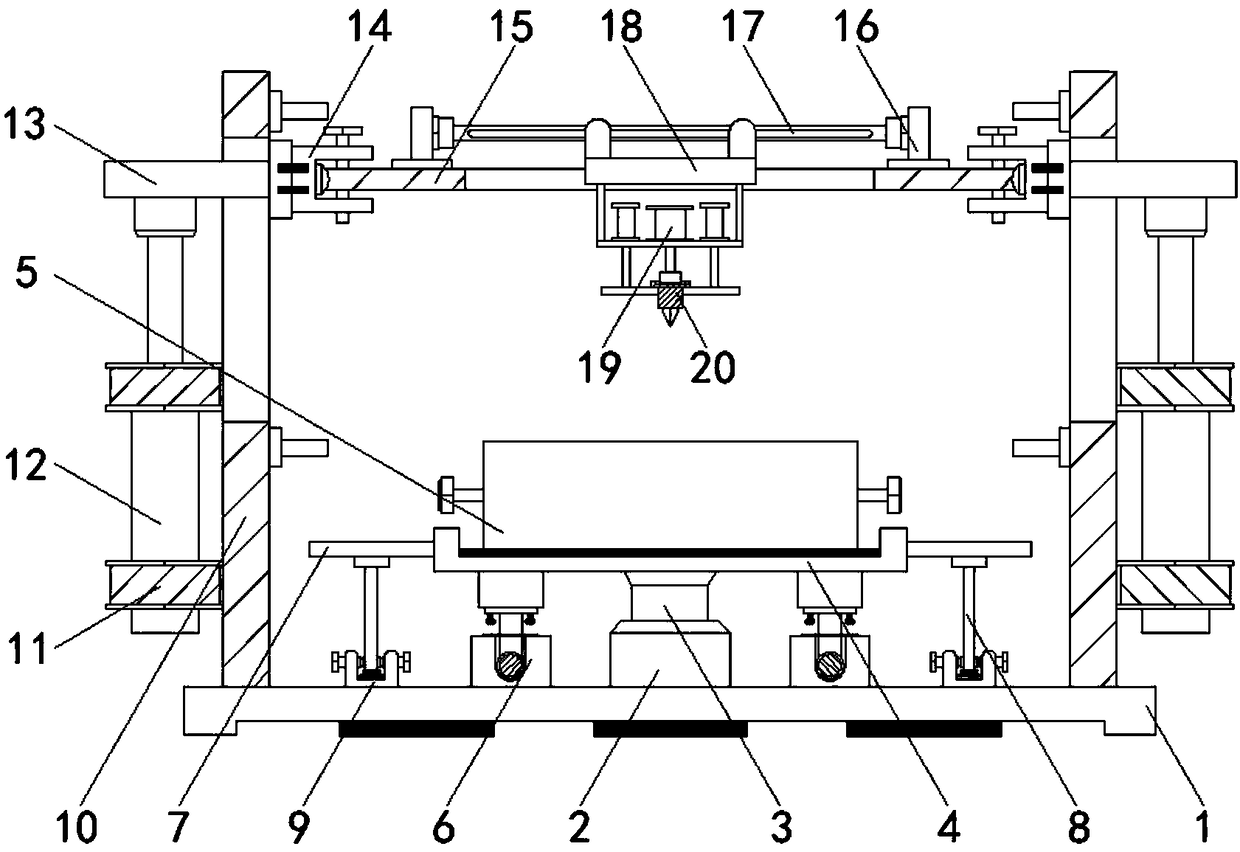 Adjustable type mold machining mechanism with good clamping effect