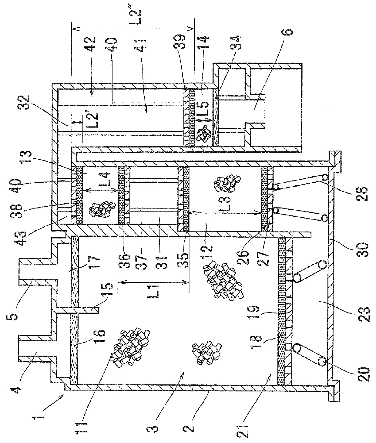 Evaporation fuel processing device