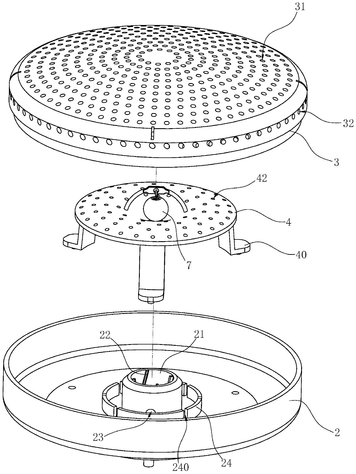 Burner for cooker and gas cooker applying burner