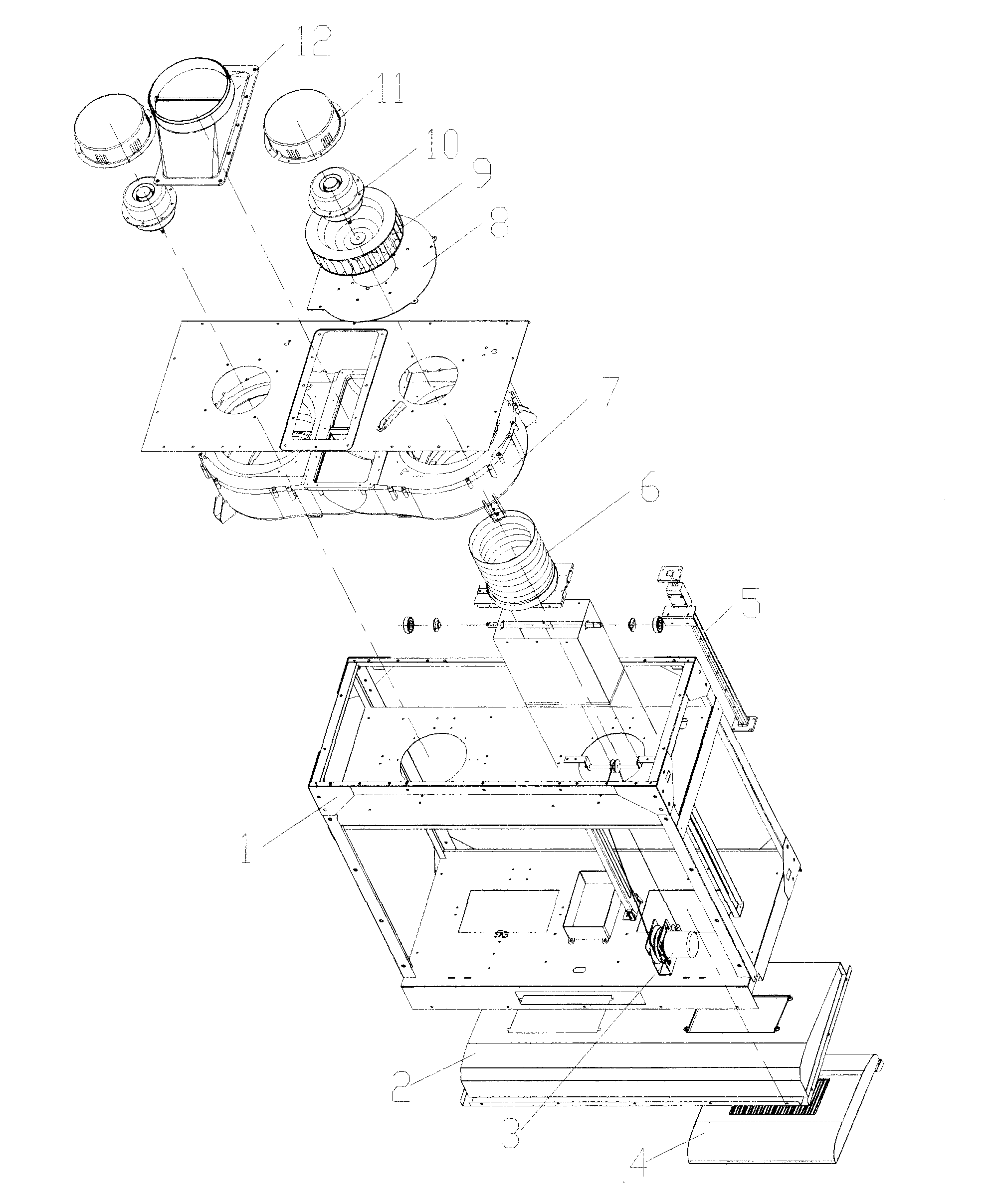 Independently lifting smoke exhaust machine