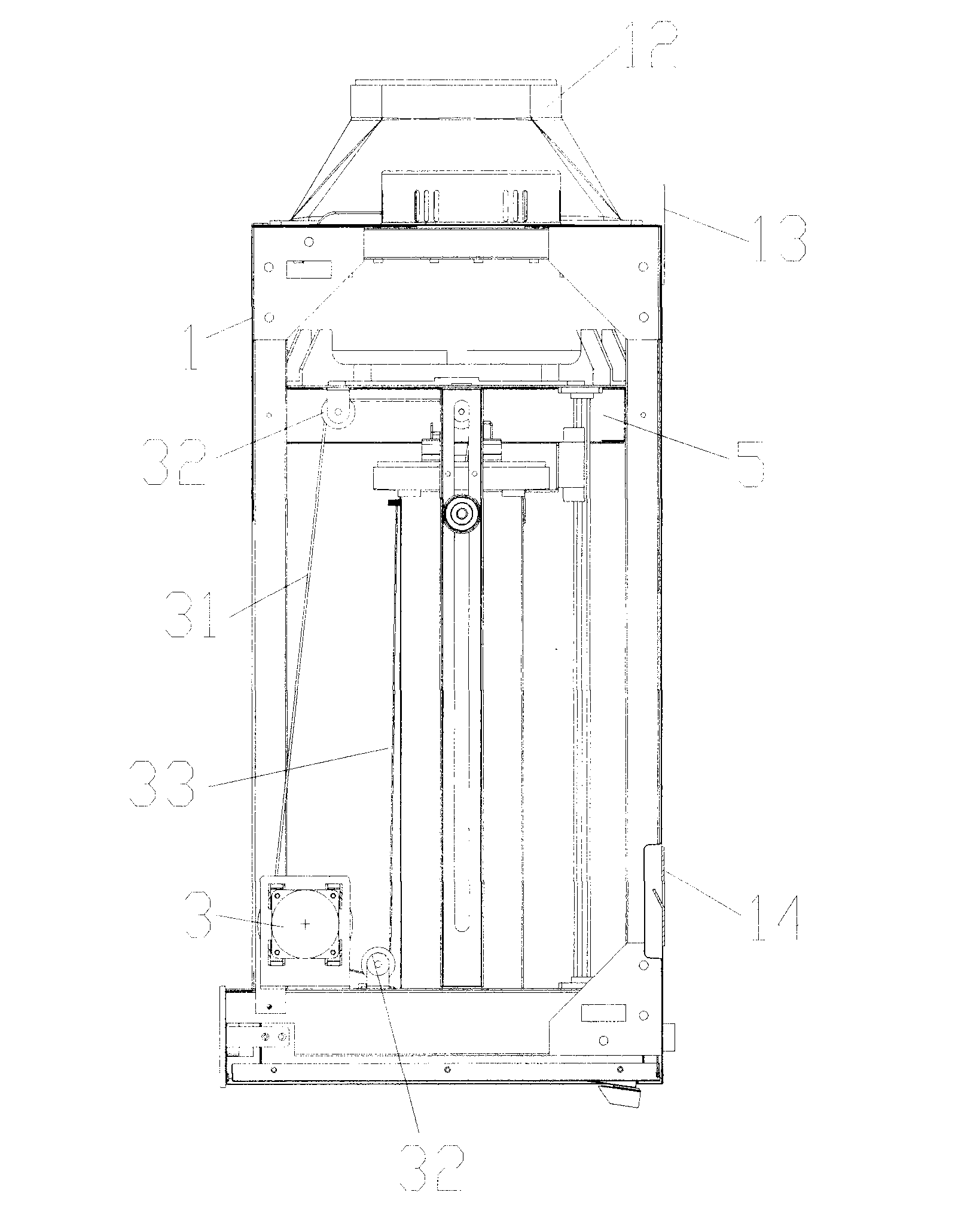 Independently lifting smoke exhaust machine