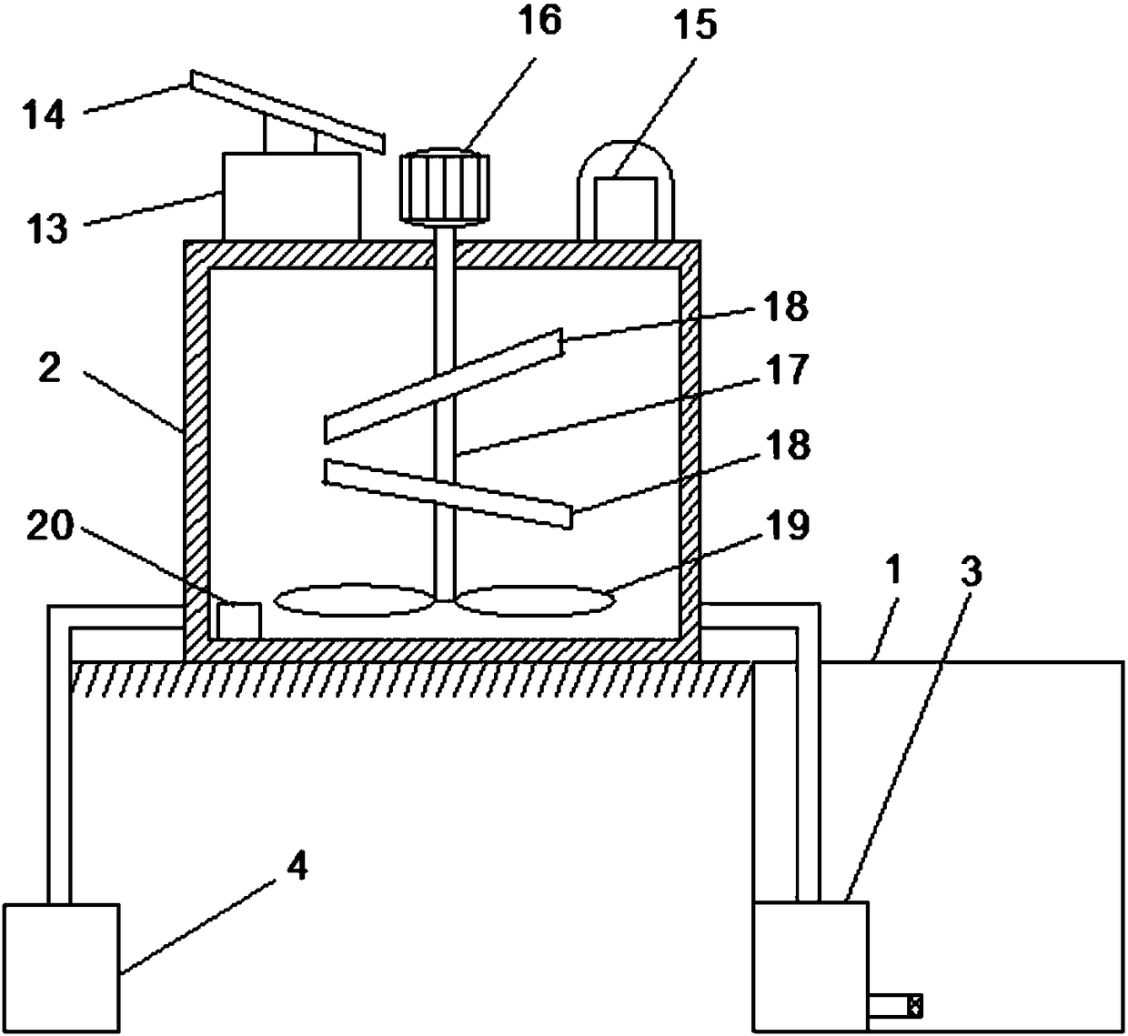 Biogas slurry water fertilizer supply device