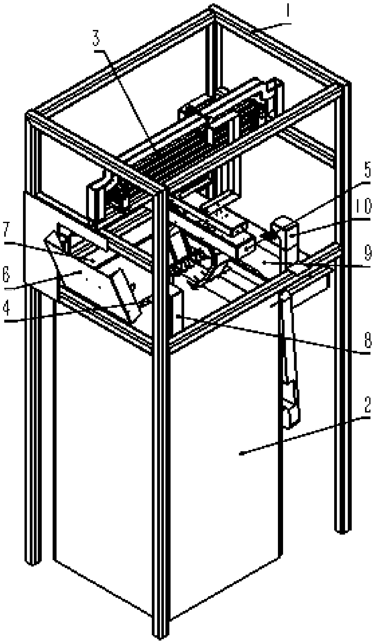 Bag breaking device of intelligent household garbage classification system