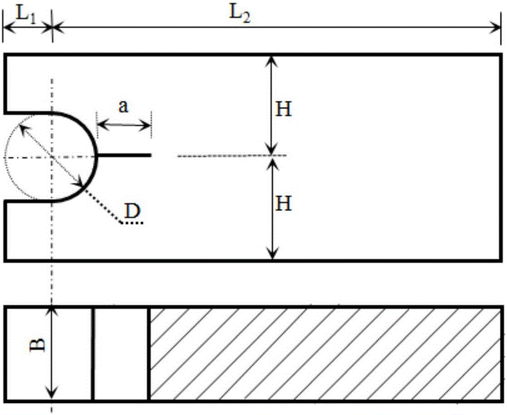 Testing method for dynamic crack arrest toughness of I-type crack under impact load